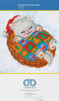 Diamond Dotz Picture - Snug Christmas Kitty - click to enlarge