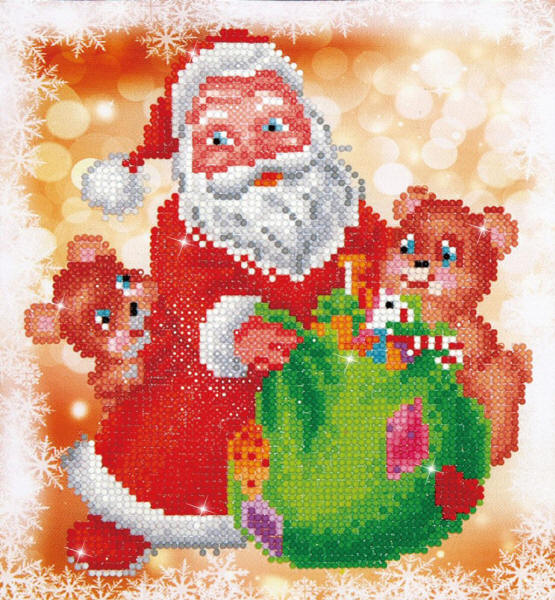 Large Picture of Santa and Teddies