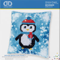 Diamond Dotz Cushion Cover - Christmas Penguin - click to enlarge