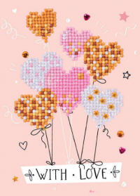 Diamond Dotz Card - Love Balloons - click to enlarge